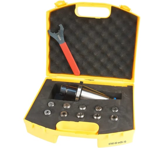 Патрон цанговый с цангами IVENT tools 0760 50-ER25 (10) 3-16 мм 4687206820647