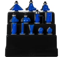 Набор фрез по дереву ПРАКТИКА 12 шт (хвостовик 8 мм) 918-671