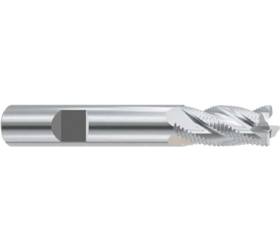 Фреза концевая из быстрорежущей стали New Century SUPER HARDENED многозубая с углом спирали 30 черновая ESH753320
