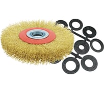 Кордщетка мягкая латунированная KETZU для точильных станков, дисковая 150 мм Standart 783665