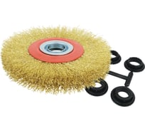 Кордщетка мягкая латунированная KETZU для точильных станков, дисковая 100 мм Standart 783663