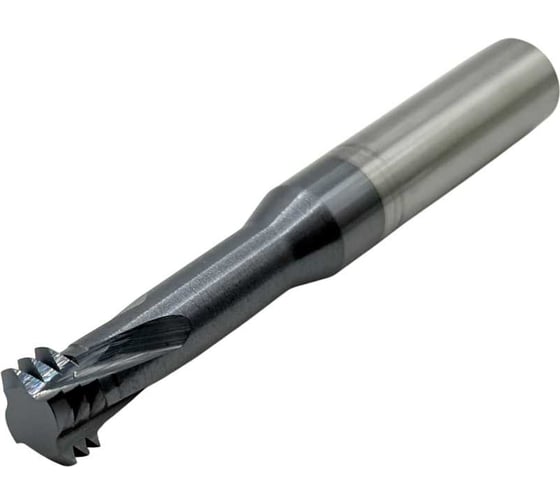 Резьбофреза трехзаходная твердосплавная TORNERI М12x1.75 (D9.9x30хD10x75x4T) по стали с покрытием TiXCo Т026190