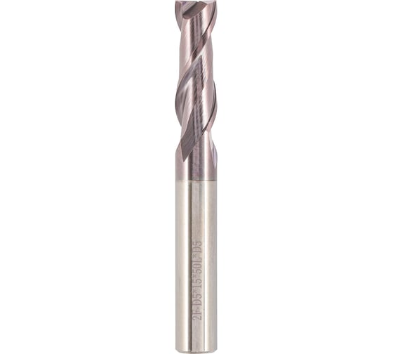 Фреза концевая твердосплавная H-Tools 5.0x50x15/S5мм 2z P20 TiALN 55HRC 19989-050-d05