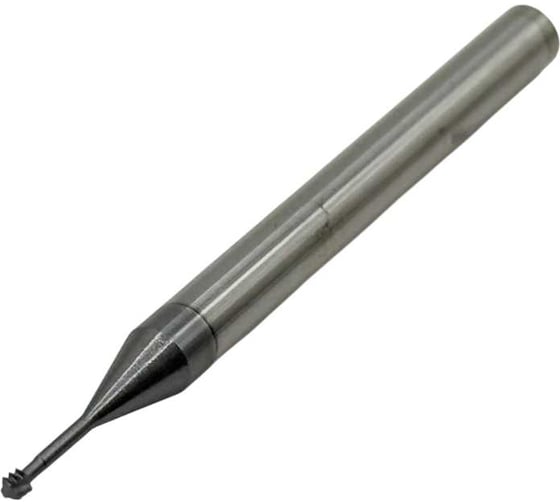 Резьбофреза трехзаходная твердосплавная TORNERI М2.0x0.4 (D1.55x4.4хD4x50x3T) по стали с покрытием TiXCo Т026179