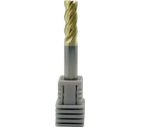 Фреза концевая твердосплавная TORNERI ц/х ф 6.0x15x50 мм z=4 по нержавеющей стали и титану, с покрытием ZrN, HRC 68 Т026107