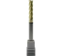 Фреза концевая твердосплавная TORNERI ц/х ф 6.0x25x75 мм z=4 по нержавеющей стали и титану, с покрытием ZrN, HRC 68 Т026116
