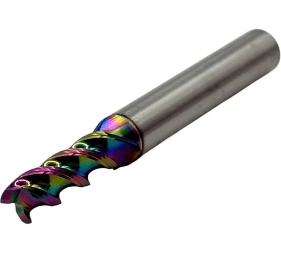 Фреза концевая твердосплавная TORNERI ц/х ф 5.0x15x50 мм z=3 по алюминию для черновой обработки Т026095 1