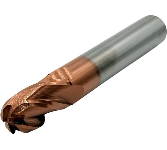 Фреза сферическая твердосплавная TORNERI ц/х ф 14x28x100 мм z=4 по стали, с покрытием TiXCo, HRC 55 Т026298