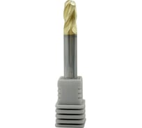 Фреза сферическая твердосплавная TORNERI ц/х ф 6.0x12x50 мм z=4 по нержавеющей стали и титану, с покрытием ZrN, HRC 68 Т026327