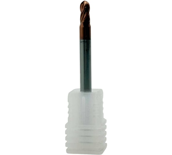 Фреза сферическая твердосплавная ц/х TORNERI 3.5x7х50 мм z=4, хвостовик 4 мм, по стали, с покрытием TiXCo, HRC 55 Т026355 1