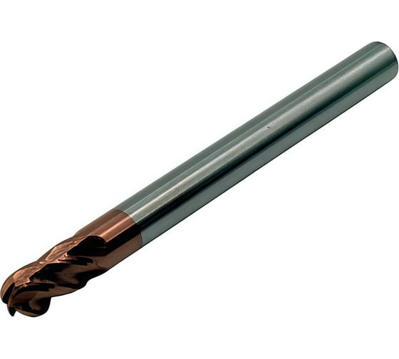 Фреза сферическая твердосплавная ц/х TORNERI 4.0x8х50 мм z=4 по стали, с покрытием TiXCo, HRC 55 Т026291 1