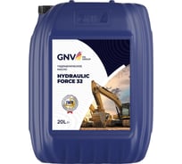 Высококачественное гидравлическое масло GNV Hydraulic Force 32 HLP для гидросистем станочного оборудования и насосов, 20 л GHF1013403014510032020