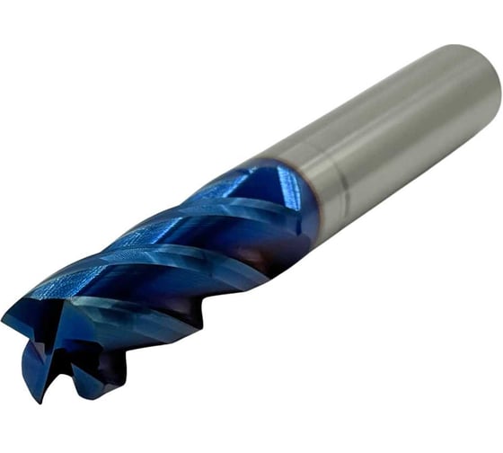 Фреза концевая твердосплавная ц/х TORNERI 8.0x20x60 мм, z=2, с покрытием AlTiN, HRC 45 Т025989 1