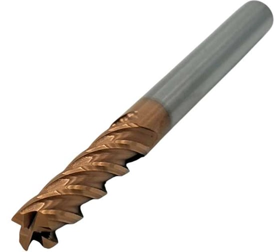 Фреза концевая твердосплавная ц/х TORNERI 8.0x35x100 мм, z=4, с покрытием TiXCo, HRC 55 Т026024 1