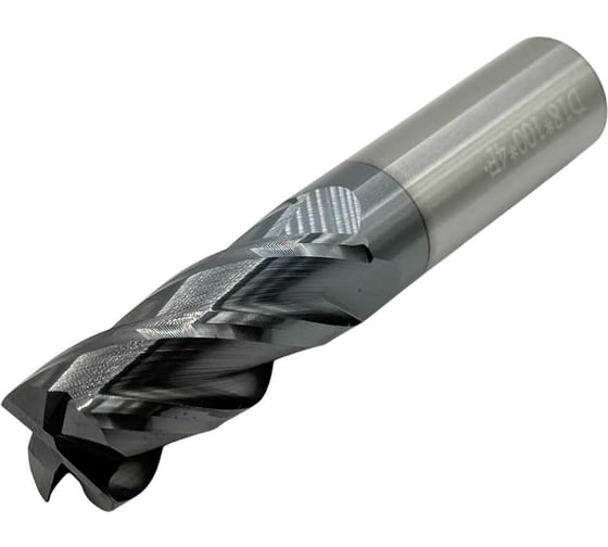Фреза концевая твердосплавная ц/х TORNERI 18x45x100 мм, z=4, с покрытием AlTiN, HRC 45 Т020286 1