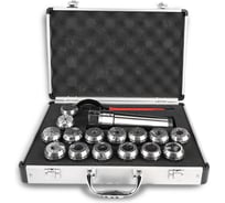 Цанговый патрон MetalMaster ER40 MT5 с набором цанг 3-26 мм (15 шт) 23440