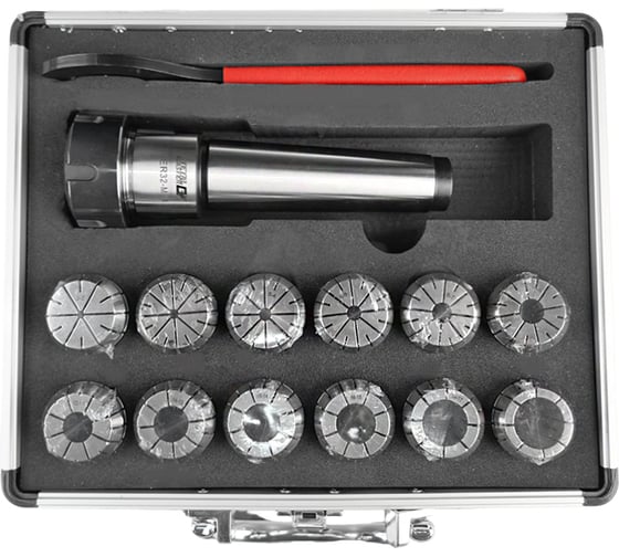Цанговый патрон MetalMaster ER32 MT4 с набором цанг 3-20 мм (12 шт) 23442