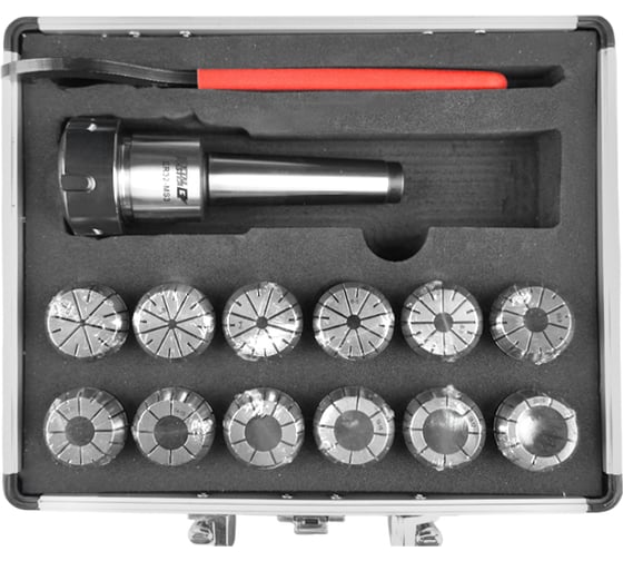 Цанговый патрон MetalMaster ER32 MT3 с набором цанг 3-20 мм (12 шт) 23441