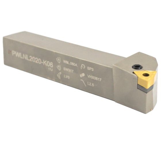 Резец проходной Русский Инструмент с мех. креп. шестигранной пл-ны 20х20х125 PWLNL 2020 K06 левый ri.152.254 1