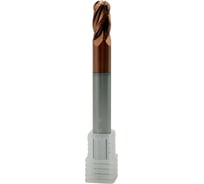 Фреза сферическая твердосплавная ц/х TORNERI 8.0x16x75 мм z=4 по стали, с покрытием TiXCo, HRC 55 Т026304