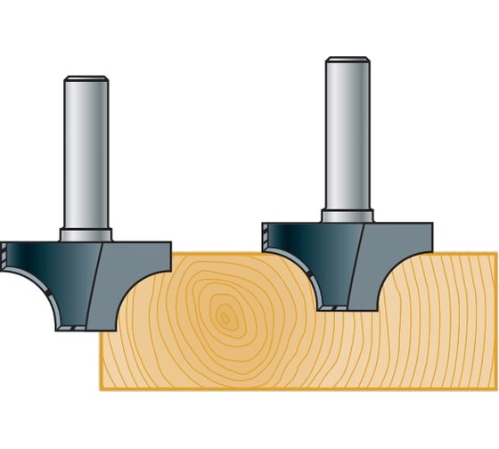 Фреза концевая калёвочная HW (19x8х45х13 мм; Z=2; R=6.3) Stehle 4030555949734 58502319