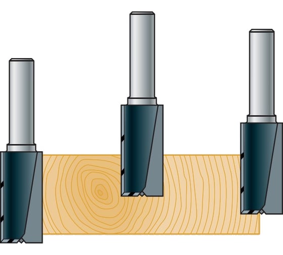Фреза концевая пазовально-обгонная VHW (2x8х53х10 мм; Z=1) Stehle 4030555950631 58502109