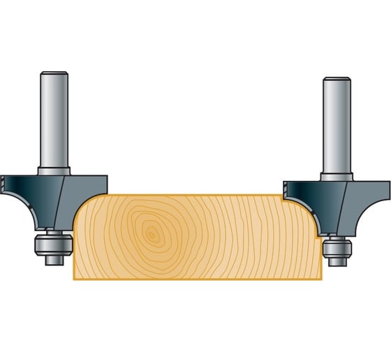 Фреза концевая радиусная с подшипником HW (16.7x8х49х9 мм; Z=2; R=2) Stehle 4030555949604 58512089