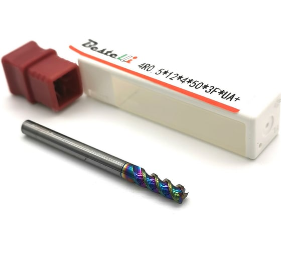 Фреза твердосплавная BESTELLI 4R0.5х12х4х50х3F UA+ CT01401118