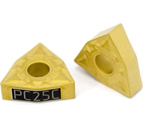 Пластина сменная шестигранная WNMG 080404-DF PC25C ломаный треугольник Русский Инструмент ri.367.93