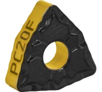 Пластина сменная шестигранная WNMG 080412-DN PC20F ломаный треугольник Русский Инструмент ri.367.156