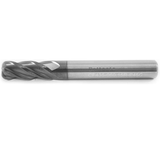 Фреза концевая твердосплавная Русский Инструмент 6х15х50 r=2 H55C Z=4 ц/х CF435-060.20R-H55C ri.192.794 1