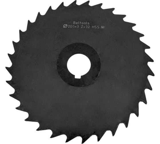 Фреза отрезная Beltools 200х3х32 Z=32 тип 3 со ступицей и ш/п HSS Nit ГОСТ 2679-93 ri.174.2459 1