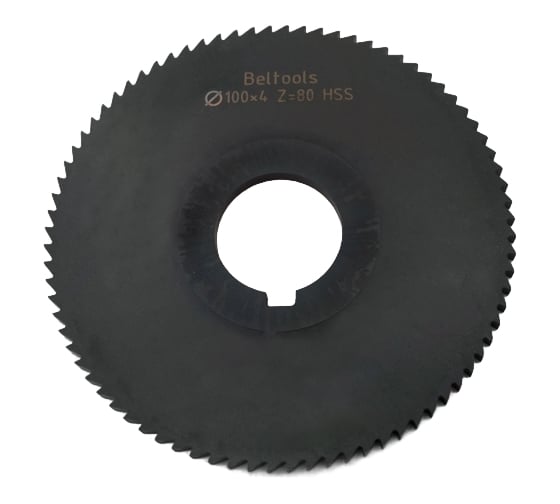 Фреза прорезная Beltools 100х4х27 Z=80 тип 1 со ступицей и ш/п HSS Nit ГОСТ 2679-93 ri.174.2384 1