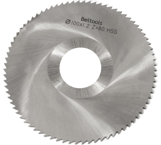 Фреза прорезная Beltools 100х1,2х27 Z=80 тип 1 со ступицей, без ш/п HSS ГОСТ 2679-93 ri.174.2207 1
