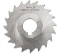 Фреза прорезная 80х2х22 Z=20 тип 3 со ступицей и ш/п HSS ГОСТ 2679-93 Beltools ri.174.1999