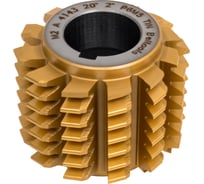 Фреза червячная М2 A Р6М5 2510-4143 20гр. (2гр.) 63x50x27 мм износостойкое покрытие Beltools ri.185.467