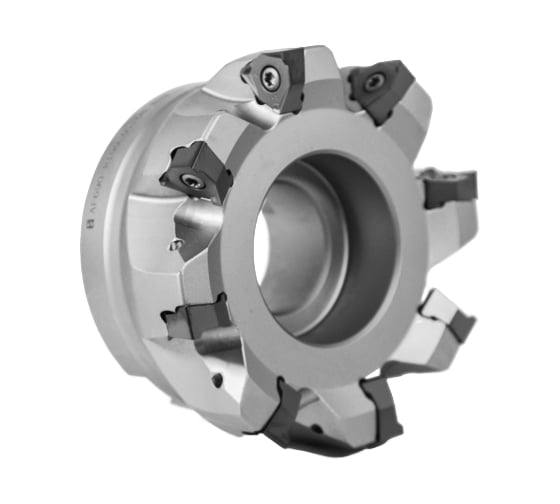 Фреза торцевая Русский Инструмент 100 с механическим креплением 6гр пл-н XNHU 0806 Z=8 dпос=32мм AF690-R100.07.08.B32 ri.195.368 1