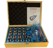 Патрон цанговый 7:24 BT50 ER40-150L с комплектом цанг 3-26 (23шт) Beltools ri.263.85
