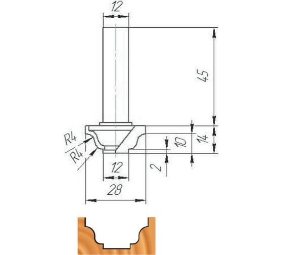 Фреза ФК 0820 МебельДрев 4627198886177