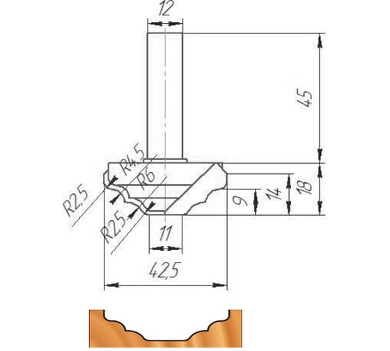 Фреза ФК 0842 МебельДрев 4627198886627