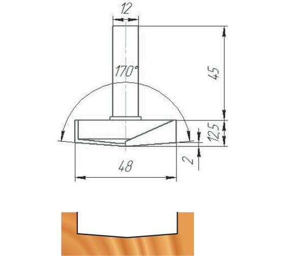 Фреза ФК 1170 МебельДрев 4627198886702