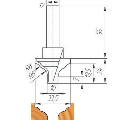 Фреза ФК 0870 МебельДрев 4627198886245