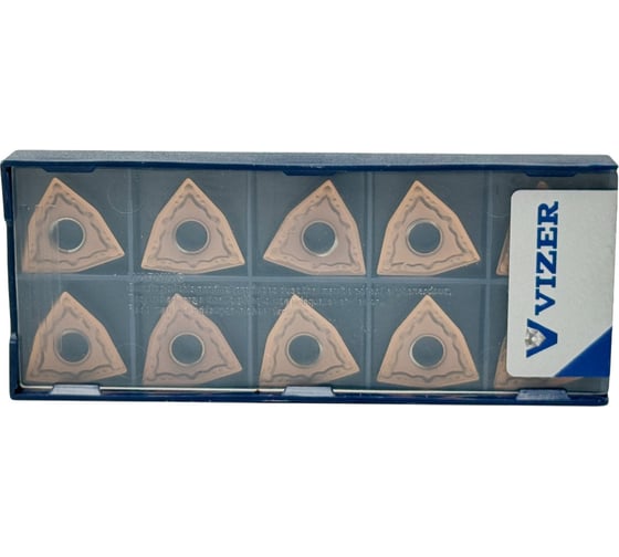 Упаковка 10шт. Пластина Vizer WNMG 080404 TM VP2125B (М) 8040725BV12UP 1