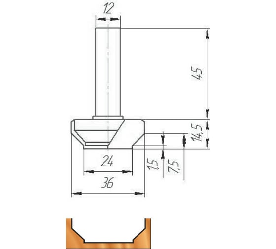 Фреза ФК 0990 МебельДрев 4627198886429 1