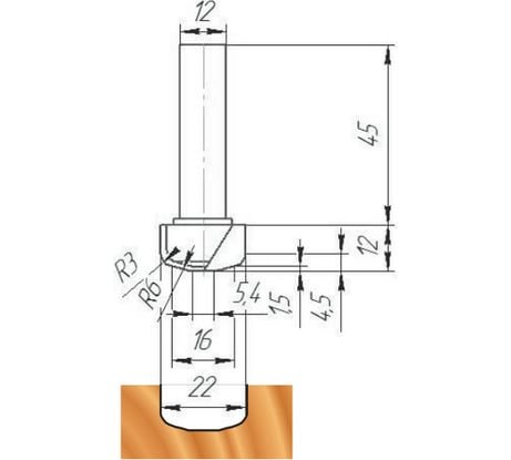 Фреза ФК 0750 МебельДрев 4627198886030