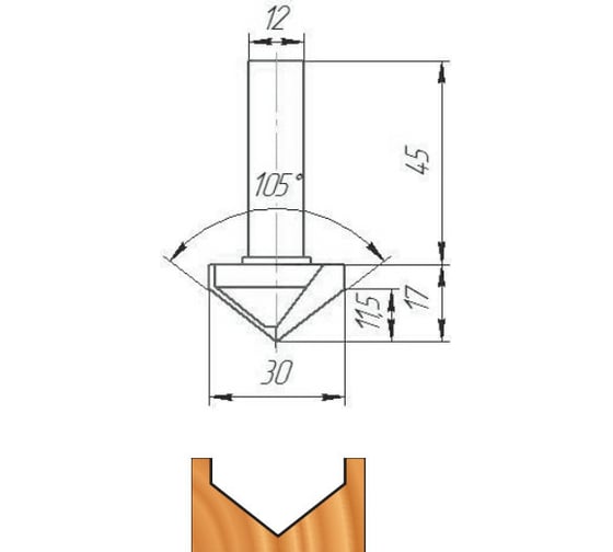 Фреза ФК 1005 МебельДрев 4627198886450 1