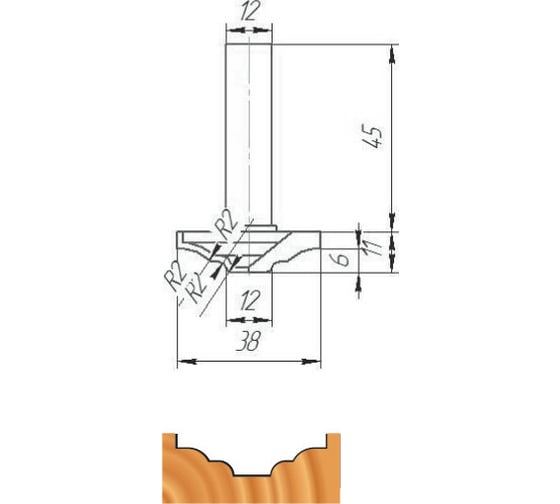 Фреза ФК 0840 МебельДрев 4627198886207 1