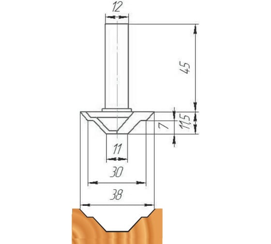 Фреза ФК 0880 МебельДрев 4627198886252 1