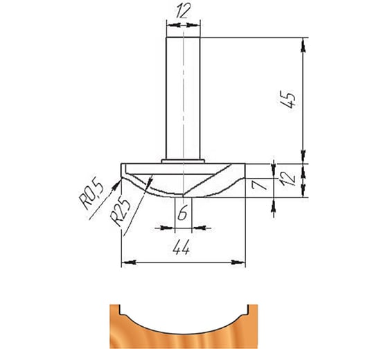Фреза ФК 0515 МебельДрев 4627198885644