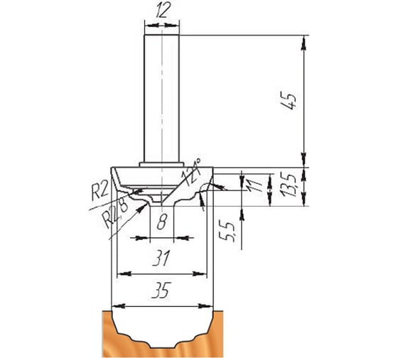 Фреза ФК 0204 МебельДрев 4627198884722 1